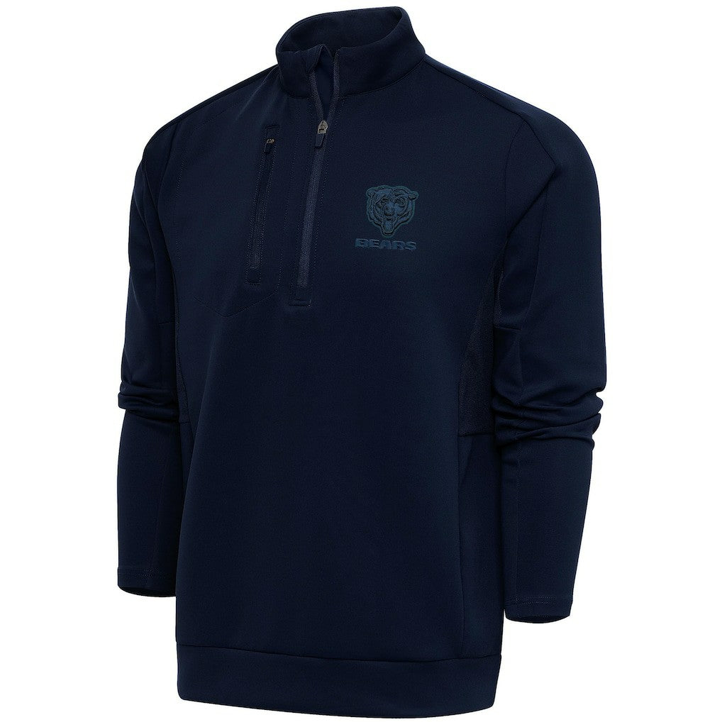 Antigua Tonal Logo Generation Quarter-Zip Pullover Top - Chicago Bears