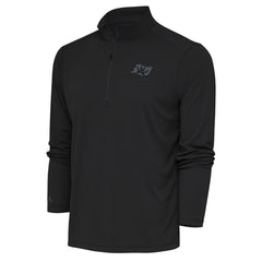 Antigua Tonal Logo Tribute Quarter-Zip Pullover Top - Tampa Bay Buccaneers