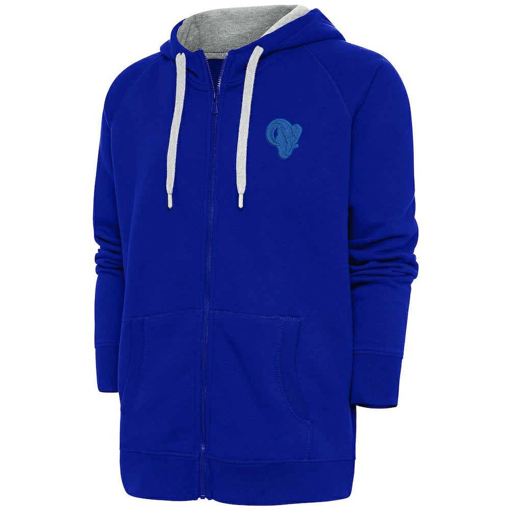 Antigua Tonal Logo Victory Full-Zip Hoodie - Los Angeles Rams