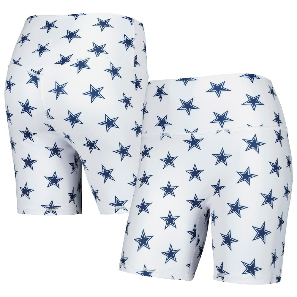 Women's Allover Print Biker Shorts - Dallas Cowboys