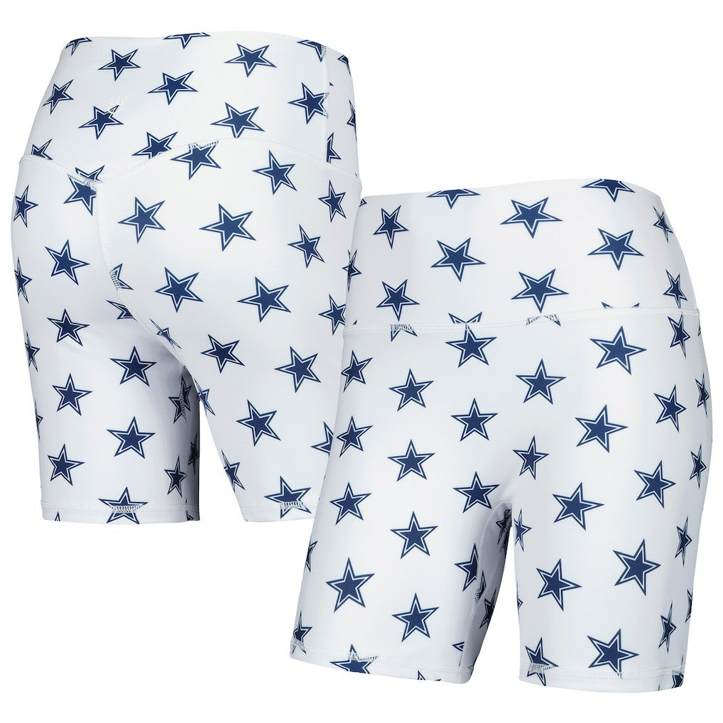Women's Allover Print Biker Shorts - Dallas Cowboys