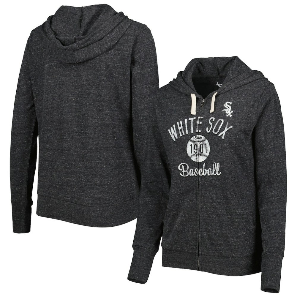 MLB Chicago White Sox Touch Women's Training Camp Tri-Blend Lightweight Full-Zip Hoodie