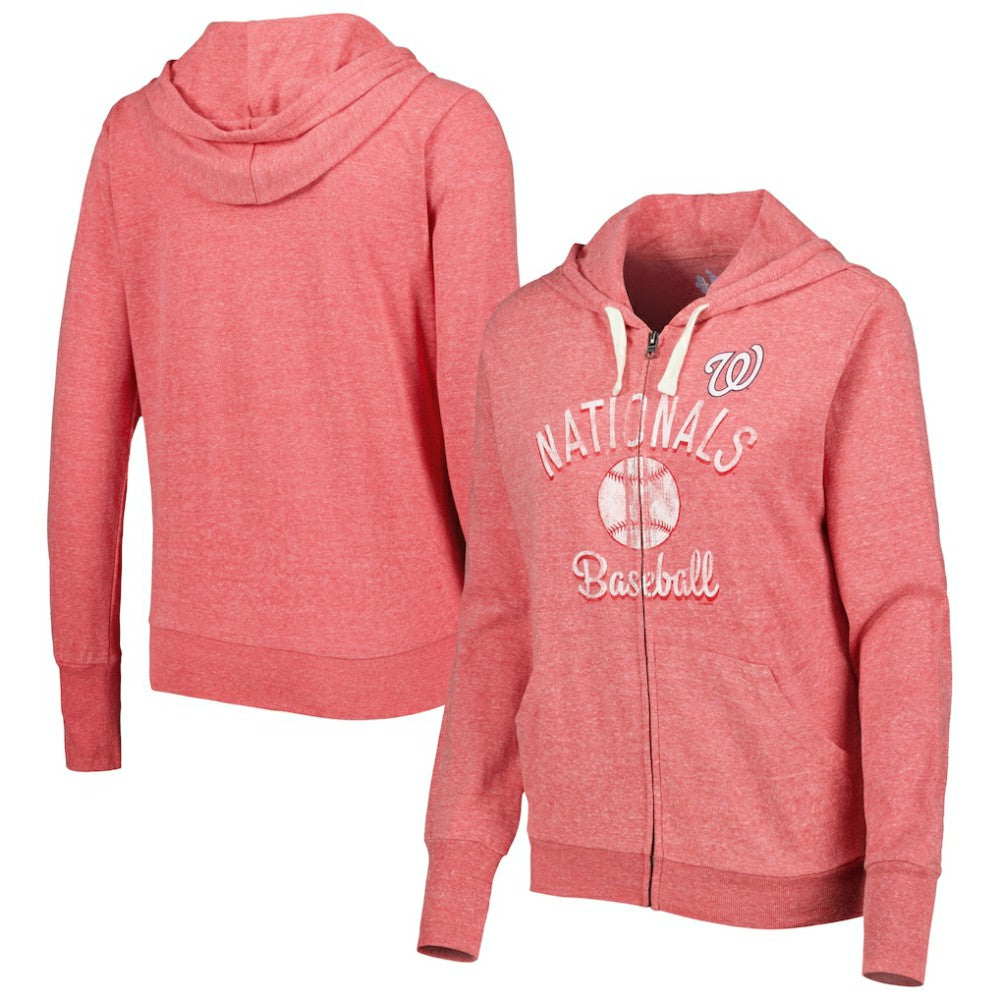 MLB Washington Nationals Touch Women's Training Camp Tri-Blend Lightweight Full-Zip Hoodie