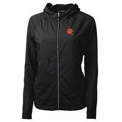 Cutter & Buck Women's Throwback Logo Adapt Eco Knit Hybrid Recycled Full-Zip Hoodie - Cincinnati Bengals