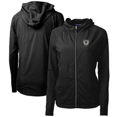 Cutter & Buck Women's Throwback Logo Adapt Eco Knit Hybrid Recycled Full-Zip Hoodie - Las Vegas Raiders