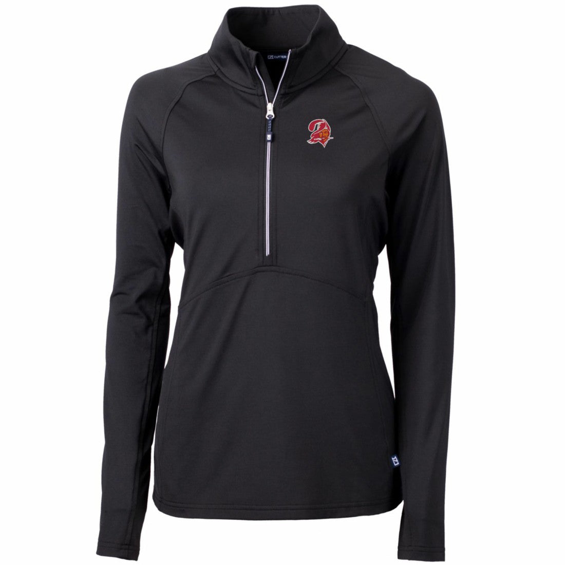 Cutter & Buck Women's Throwback Logo Adapt Eco Knit Stretch Recycled Half-Zip Pullover Top - Tampa Bay Buccaneers
