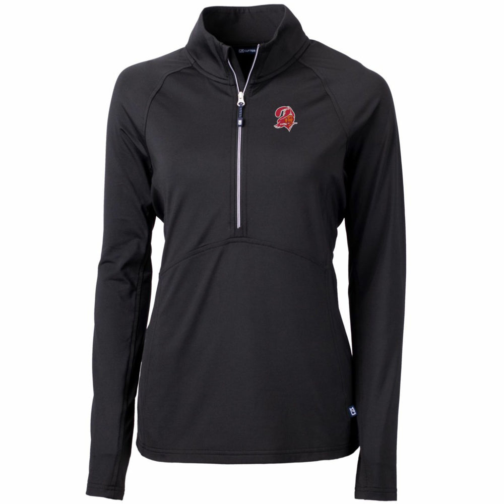 Cutter & Buck Women's Throwback Logo Adapt Eco Knit Stretch Recycled Half-Zip Pullover Top - Tampa Bay Buccaneers