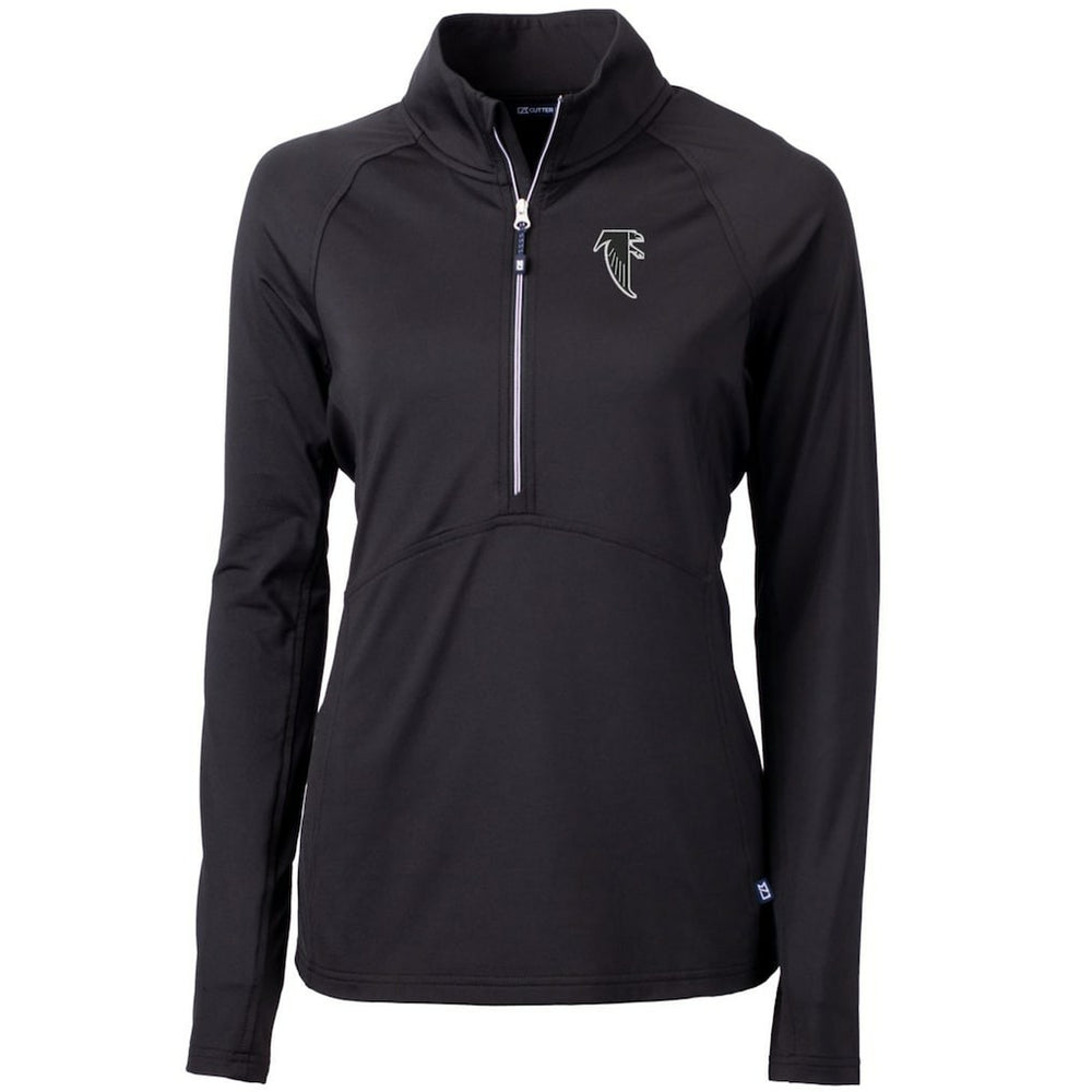 Cutter & Buck Women's Throwback Logo Adapt Eco Knit Stretch Recycled Half-Zip Pullover Top - Atlanta Falcons