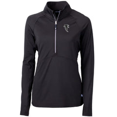 Cutter & Buck Women's Throwback Logo Adapt Eco Knit Stretch Recycled Half-Zip Pullover Top - Atlanta Falcons