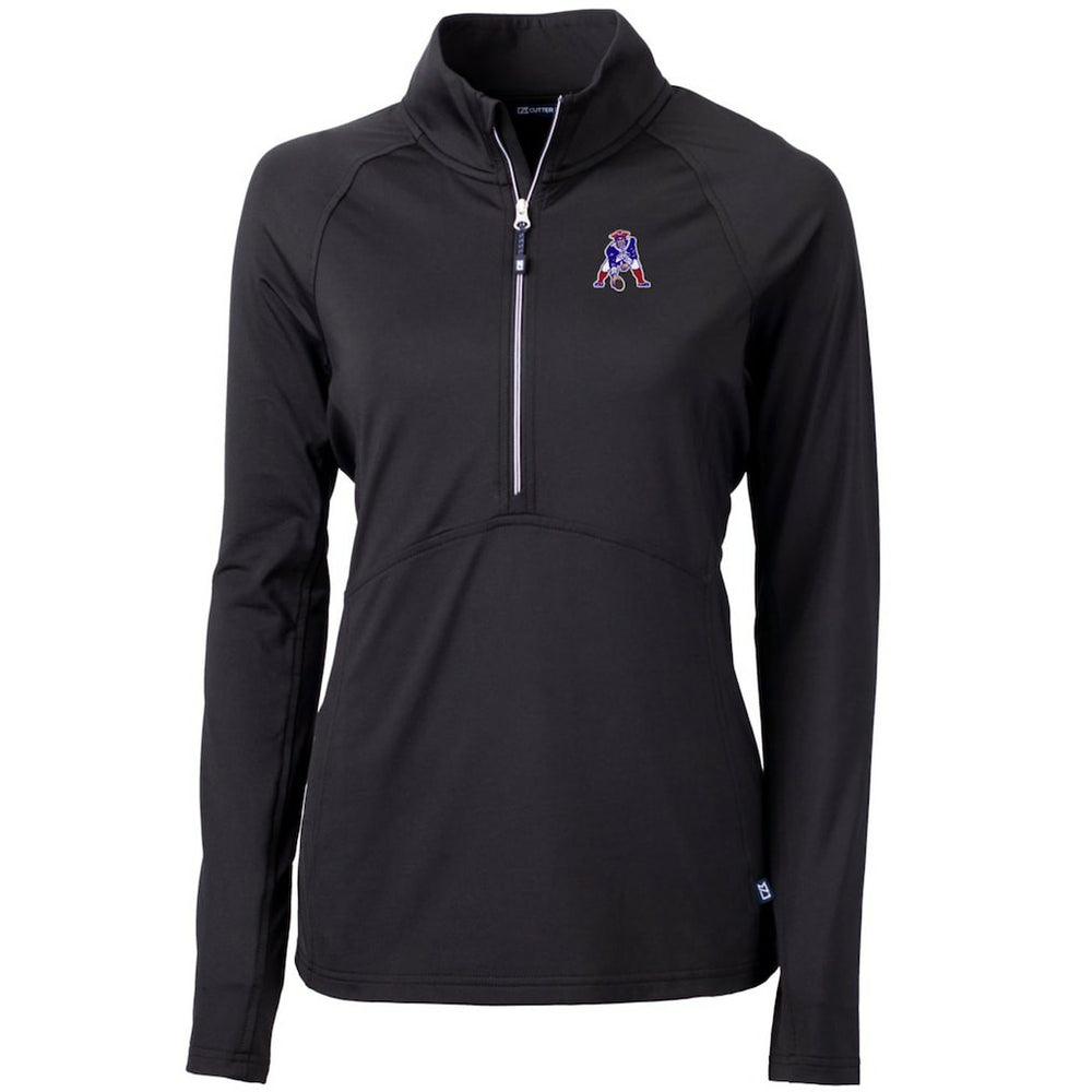 Cutter & Buck Women's Throwback Logo Adapt Eco Knit Stretch Recycled Half-Zip Pullover Top - New England Patriots