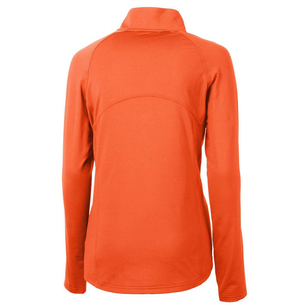 Cutter & Buck Women's Throwback Logo Adapt Eco Knit Stretch Recycled Half-Zip Pullover Top - Chicago Bears