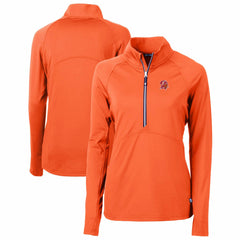 Cutter & Buck Women's Throwback Logo Adapt Eco Knit Stretch Recycled Half-Zip Pullover Top - Tampa Bay Buccaneers