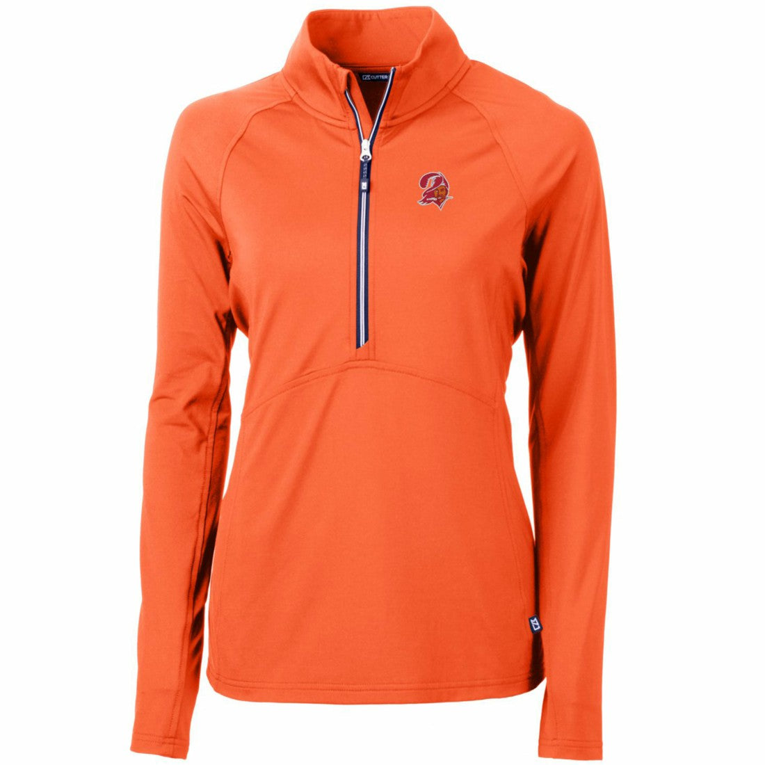 Cutter & Buck Women's Throwback Logo Adapt Eco Knit Stretch Recycled Half-Zip Pullover Top - Tampa Bay Buccaneers