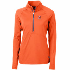 Cutter & Buck Women's Throwback Logo Adapt Eco Knit Stretch Recycled Half-Zip Pullover Top - Tampa Bay Buccaneers