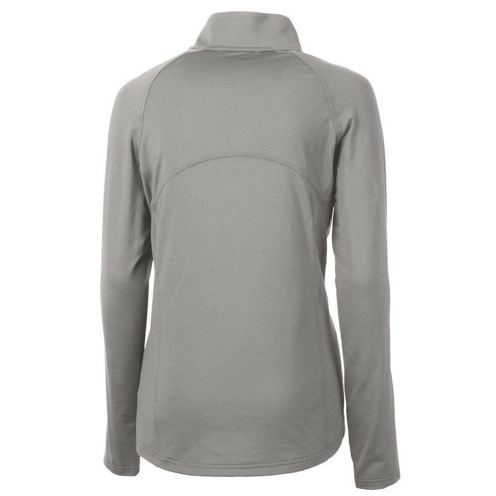 Cutter & Buck Women's Throwback Logo Adapt Eco Knit Stretch Recycled Half-Zip Pullover Top - Denver Broncos