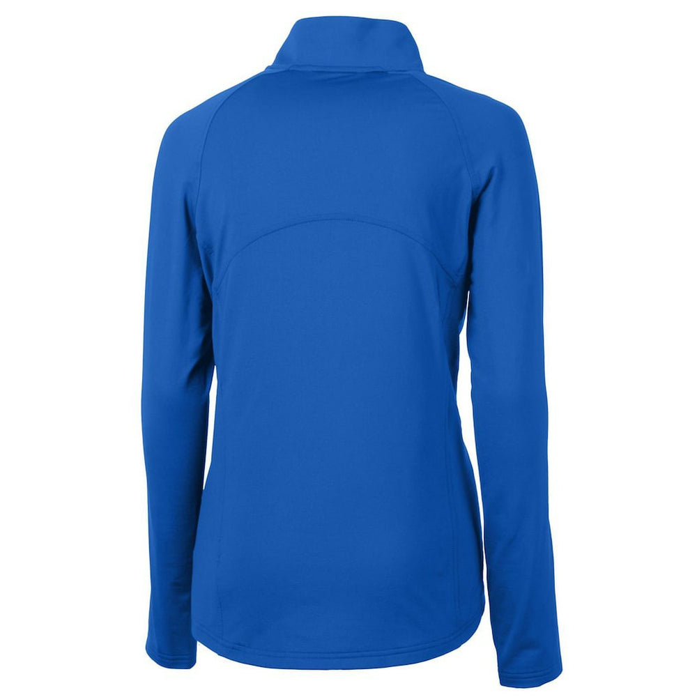 Cutter & Buck Women's Throwback Logo Adapt Eco Knit Stretch Recycled Half-Zip Pullover Top - Buffalo Bills