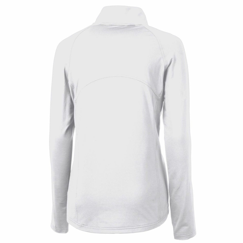 Cutter & Buck Women's Throwback Logo Adapt Eco Knit Stretch Recycled Half-Zip Pullover Top - Detroit Lions