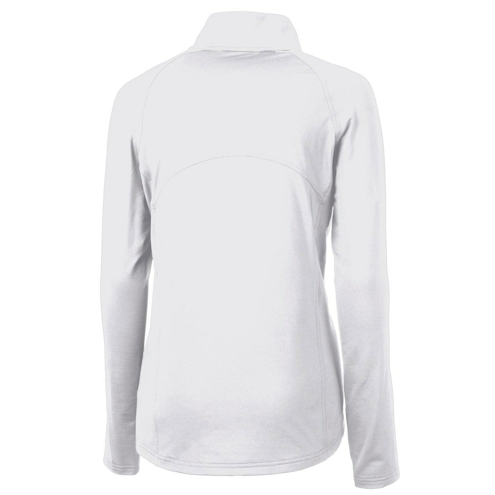 Cutter & Buck Women's Throwback Logo Adapt Eco Knit Stretch Recycled Half-Zip Pullover Top - Buffalo Bills