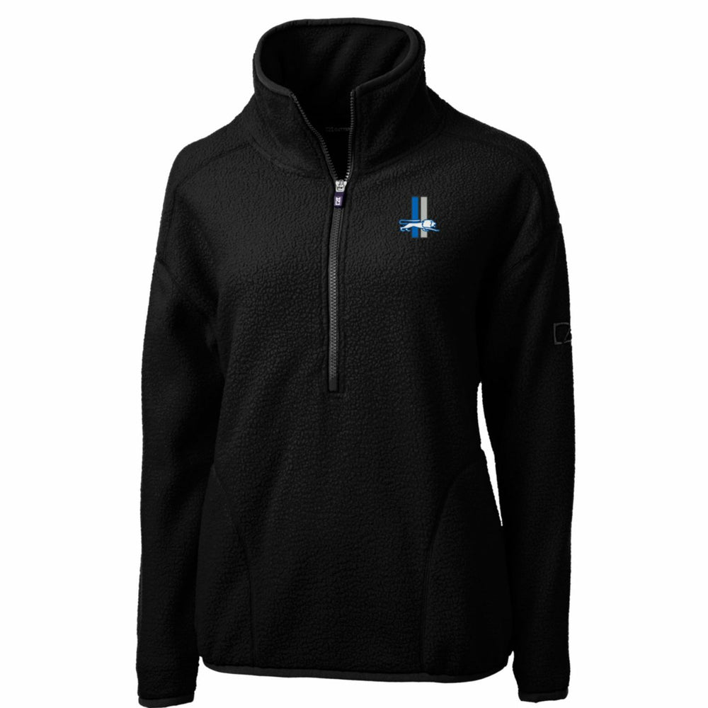 Cutter & Buck Women's Throwback Logo Cascade Eco Sherpa Fleece Half-Zip Pullover Jacket - Detroit Lions