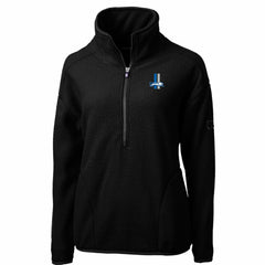 Cutter & Buck Women's Throwback Logo Cascade Eco Sherpa Fleece Half-Zip Pullover Jacket - Detroit Lions