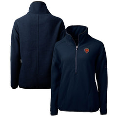 Cutter & Buck Women's Throwback Logo Cascade Eco Sherpa Fleece Half-Zip Pullover Jacket - Chicago Bears