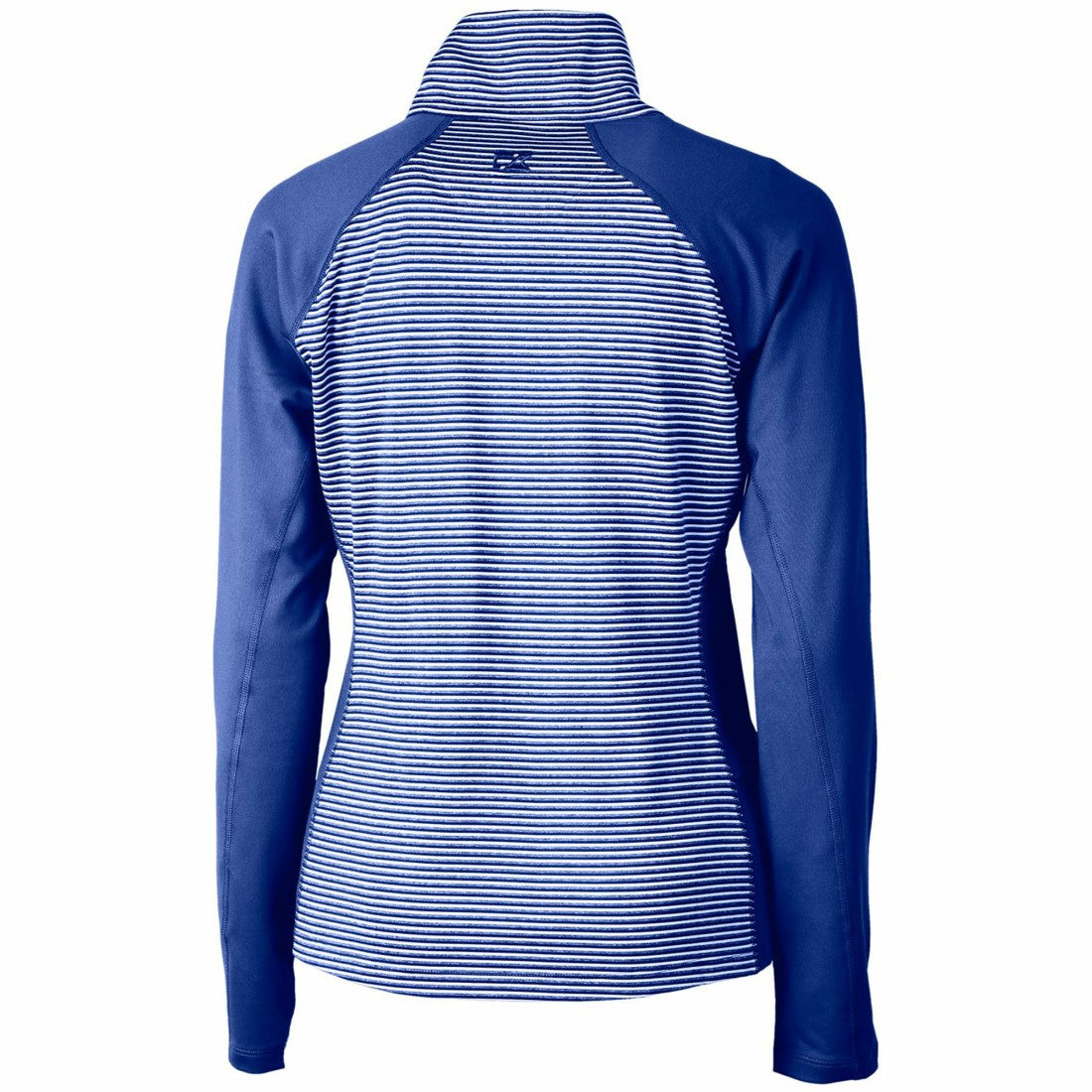 Cutter & Buck Women's Throwback Logo Forge Tonal Stripe Stretch Half-Zip Pullover Top - Denver Broncos