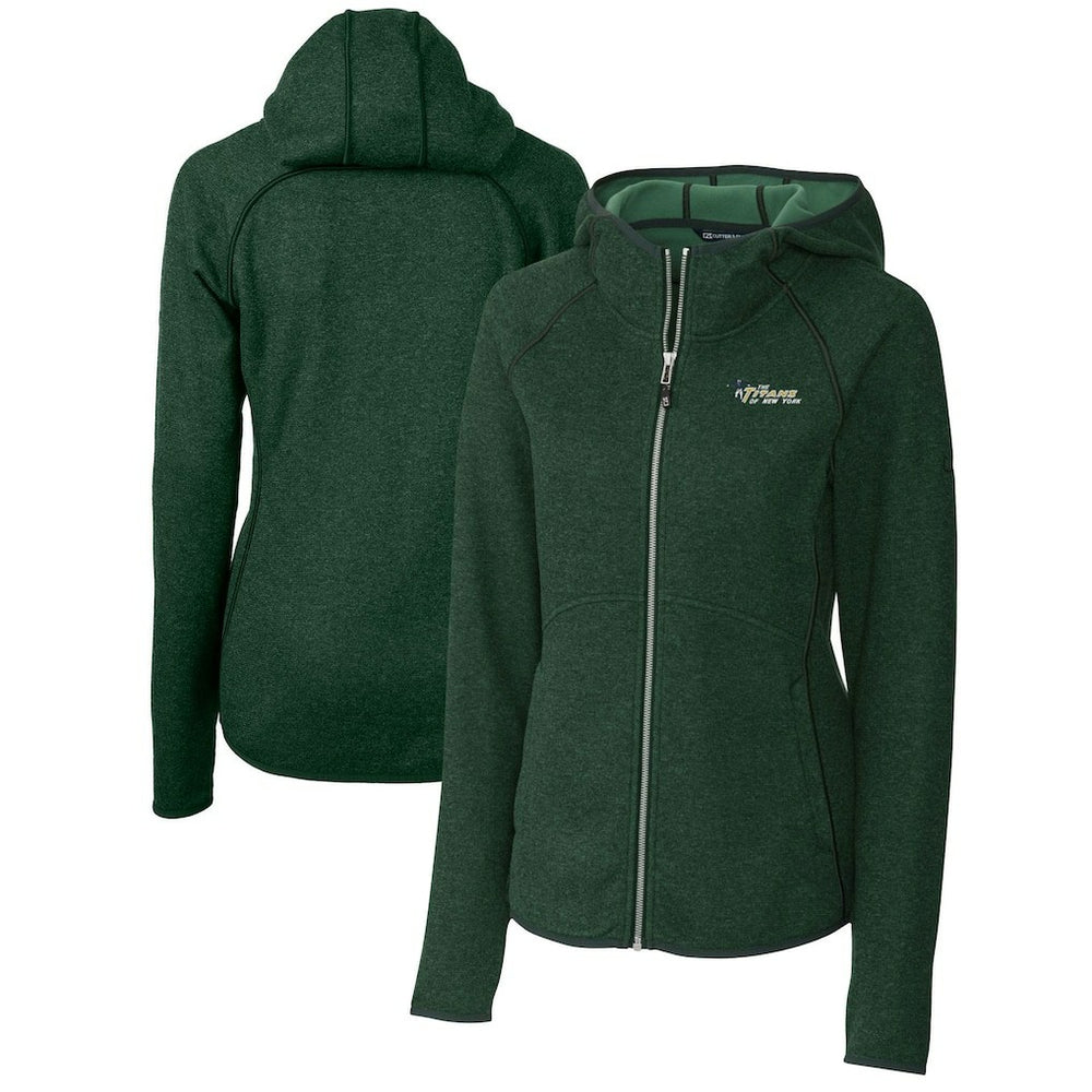 Cutter & Buck Women's Throwback Logo Mainsail Full-Zip Jacket - New York Jets