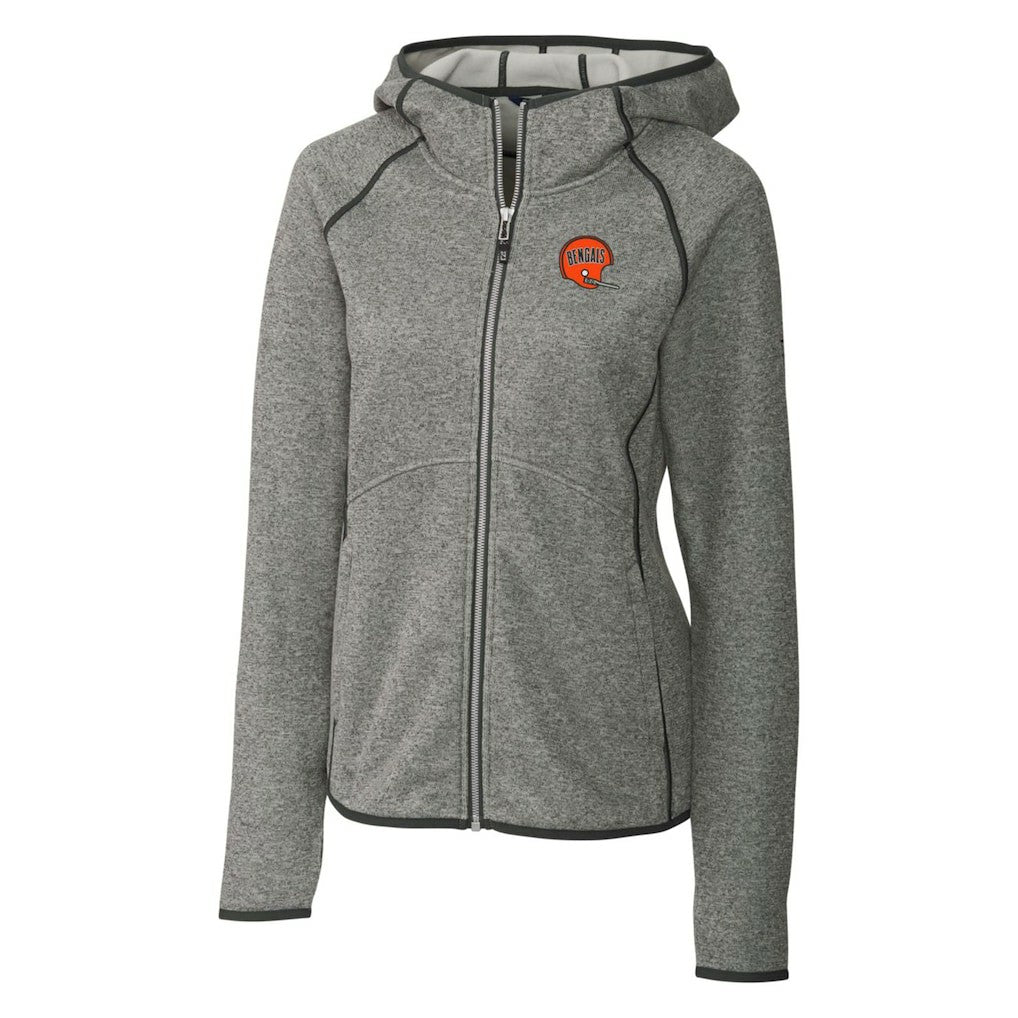 Cutter & Buck Women's Throwback Logo Mainsail Full-Zip Jacket - Cincinnati Bengals