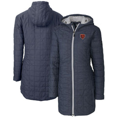 Cutter & Buck Women's Throwback Logo Rainier Primaloft Eco Full-Zip Hoodie Long Coat - Chicago Bears