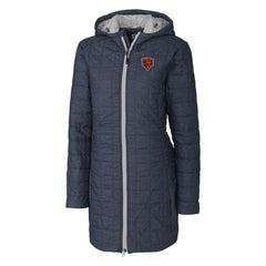 Cutter & Buck Women's Throwback Logo Rainier Primaloft Eco Full-Zip Hoodie Long Coat - Chicago Bears