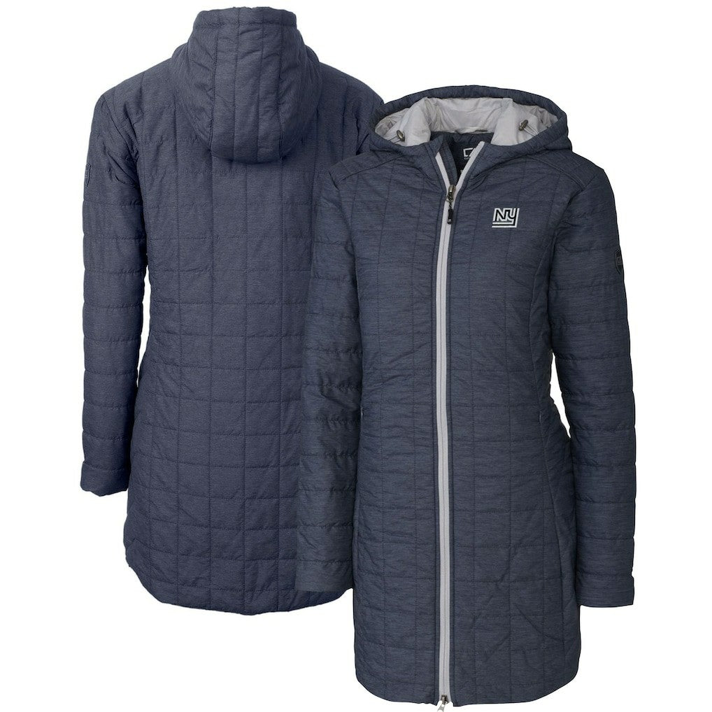 Cutter & Buck Women's Throwback Logo Rainier Primaloft Eco Full-Zip Hoodie Long Coat - New York Giants