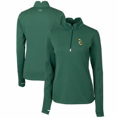 Cutter & Buck Women's Throwback Logo Traverse Stretch Quarter-Zip Pullover Top - Green Bay Packers