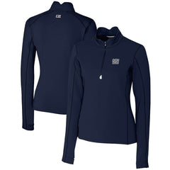 Cutter & Buck Women's Throwback Logo Traverse Stretch Quarter-Zip Pullover Top - New York Giants