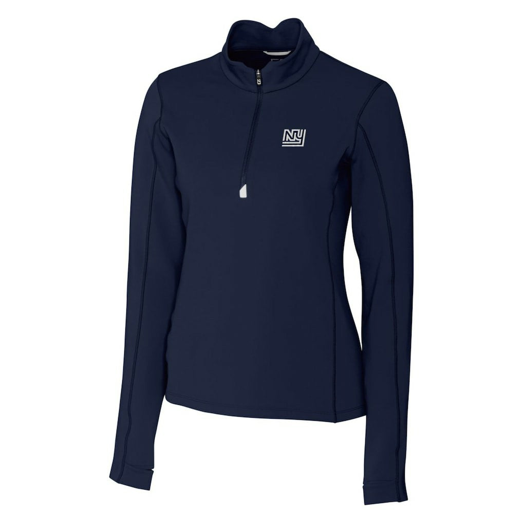 Cutter & Buck Women's Throwback Logo Traverse Stretch Quarter-Zip Pullover Top - New York Giants