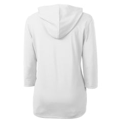 Cutter & Buck Women's Throwback Logo Virtue Eco Pique 3/4 Sleeve Half-Zip Pullover Hoodie - Seattle Seahawks