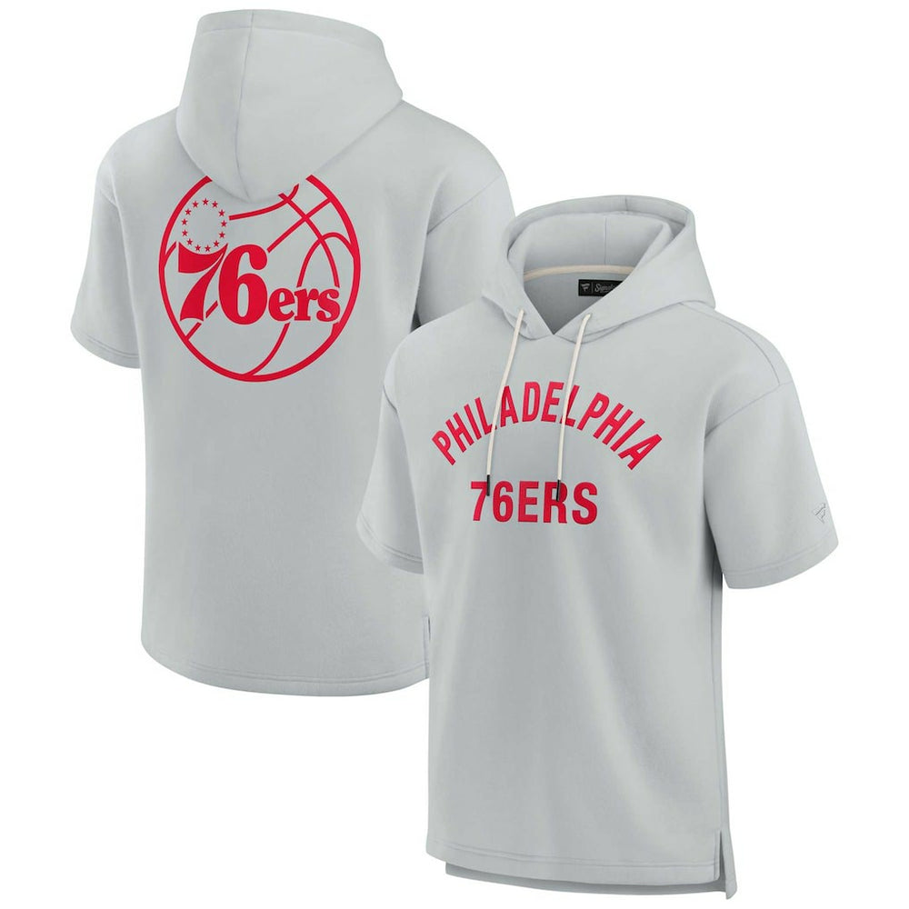 NBA Philadelphia 76ers Unisex Elements Super Soft Fleece Short Sleeve Pullover Hoodie