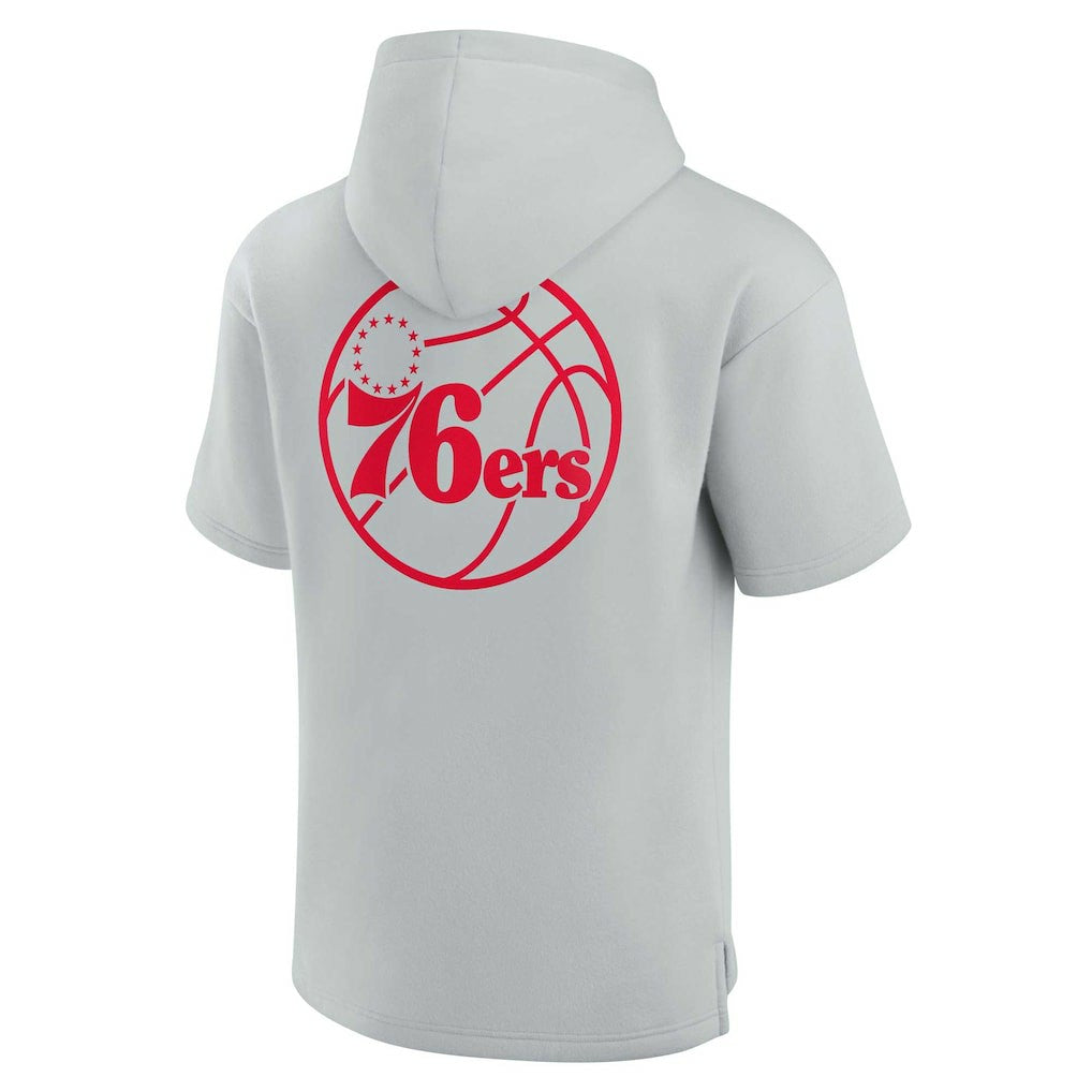 NBA Philadelphia 76ers Unisex Elements Super Soft Fleece Short Sleeve Pullover Hoodie