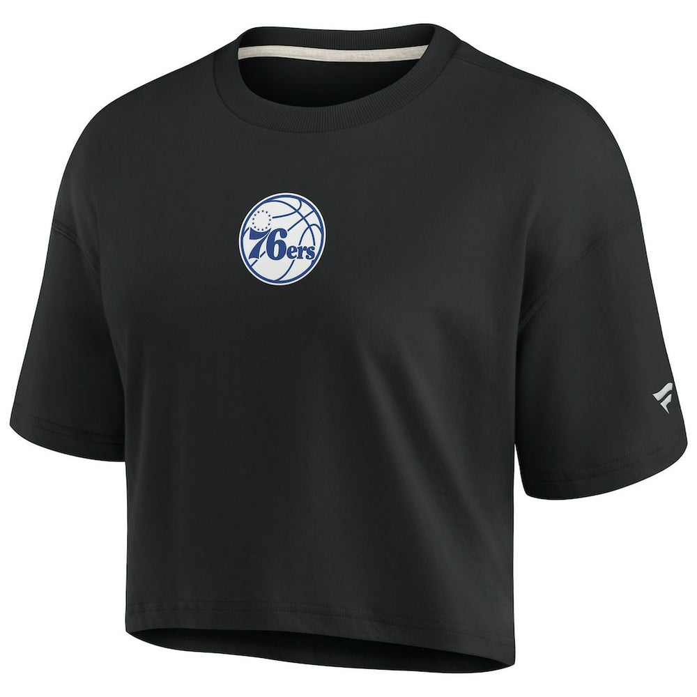 NBA Philadelphia 76ers Women's Elements Super Soft Boxy Cropped T-Shirt