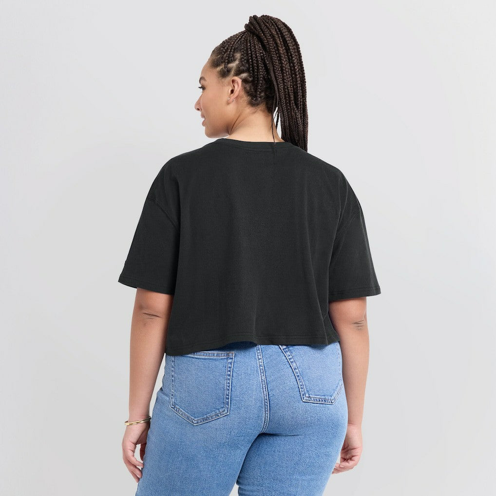 NBA Philadelphia 76ers Women's Elements Super Soft Boxy Cropped T-Shirt