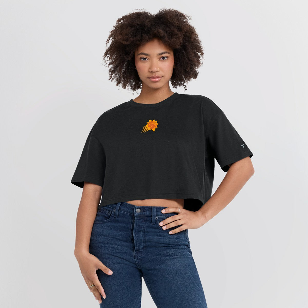 NBA Phoenix Suns Women's Elements Super Soft Boxy Cropped T-Shirt