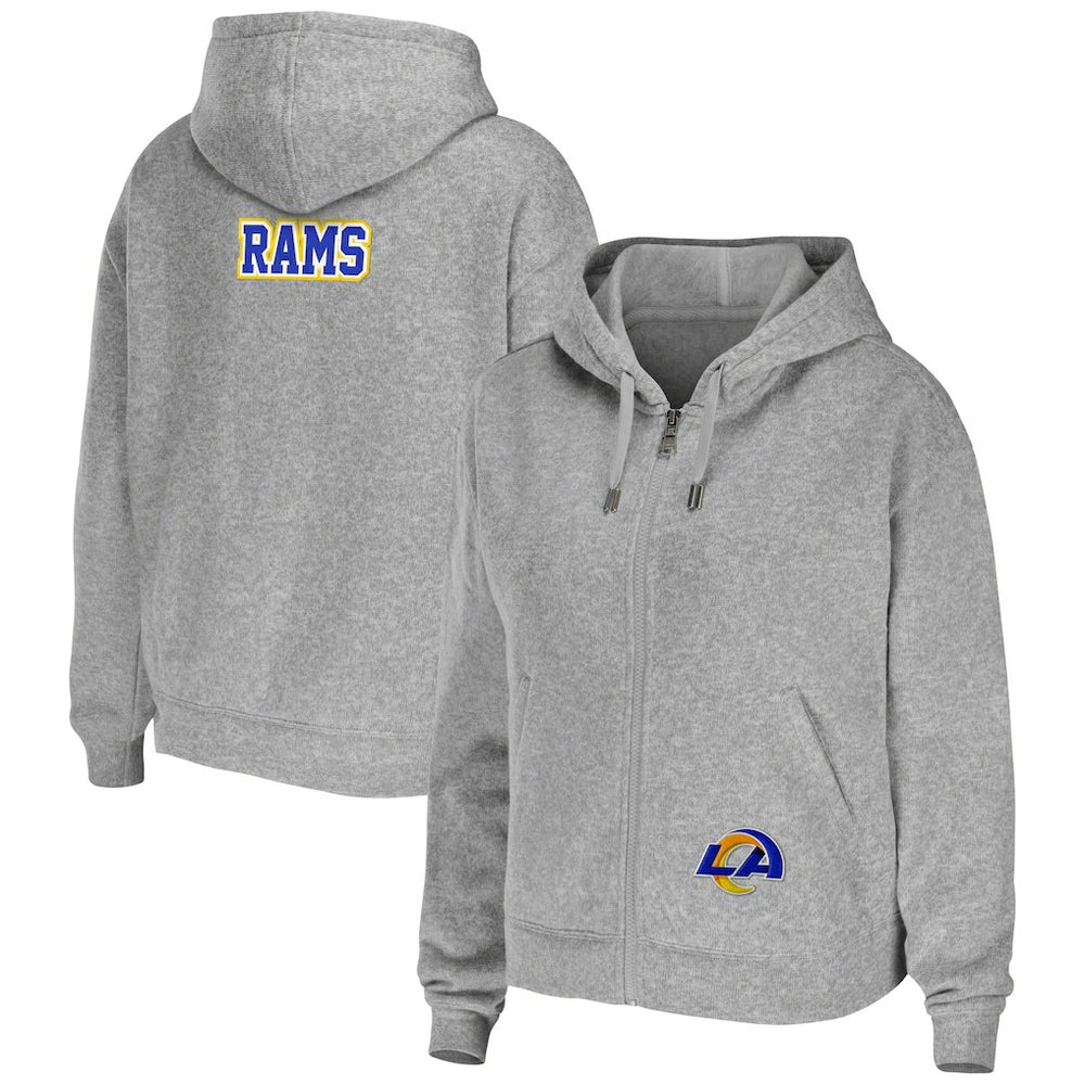 WEAR by Erin Andrews Women's Team Full-Zip Hoodie - Los Angeles Rams