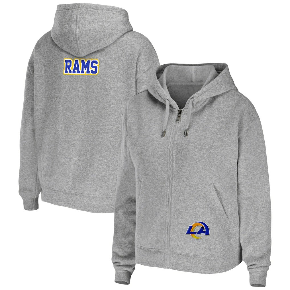 WEAR by Erin Andrews Women's Team Full-Zip Hoodie - Los Angeles Rams
