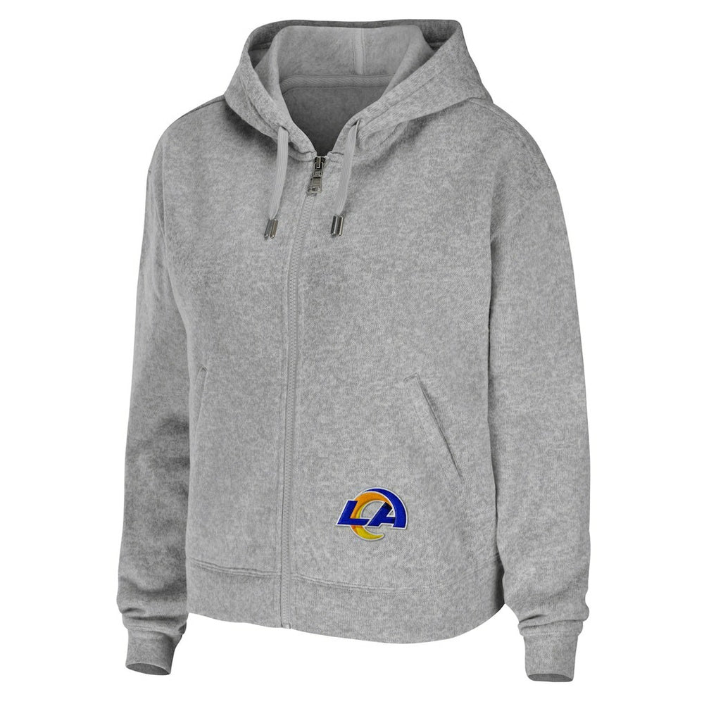 WEAR by Erin Andrews Women's Team Full-Zip Hoodie - Los Angeles Rams