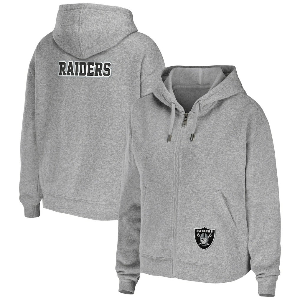 WEAR by Erin Andrews Women's Team Full-Zip Hoodie - Las Vegas Raiders