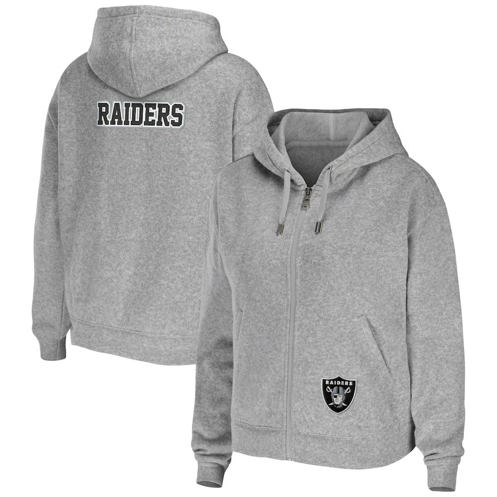 WEAR by Erin Andrews Women's Team Full-Zip Hoodie - Las Vegas Raiders