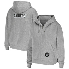 WEAR by Erin Andrews Women's Team Full-Zip Hoodie - Las Vegas Raiders