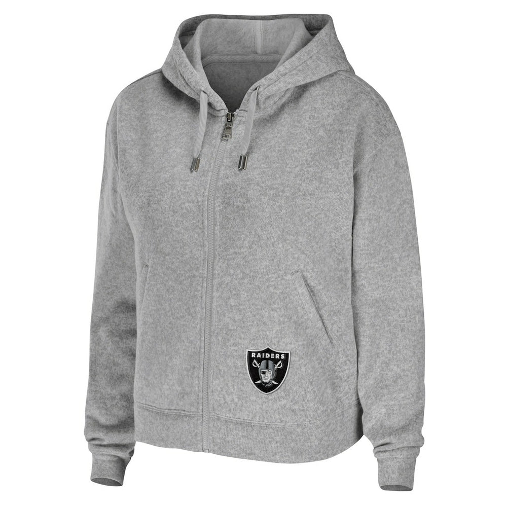 WEAR by Erin Andrews Women's Team Full-Zip Hoodie - Las Vegas Raiders