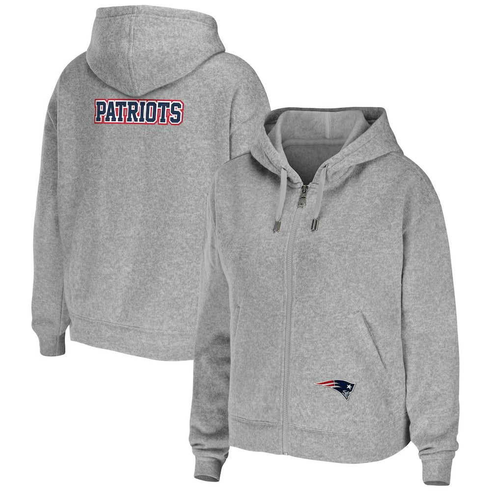 WEAR by Erin Andrews Women's Team Full-Zip Hoodie - New England Patriots