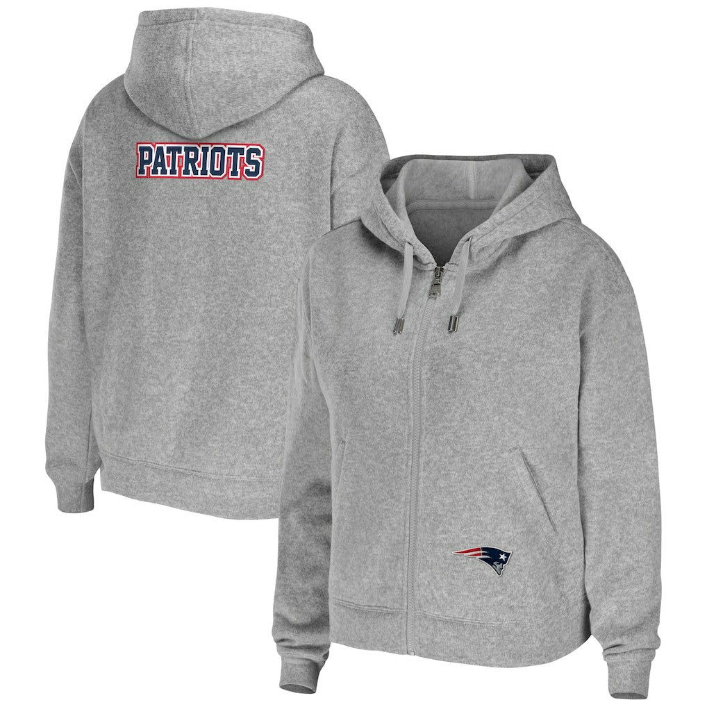 WEAR by Erin Andrews Women's Team Full-Zip Hoodie - New England Patriots