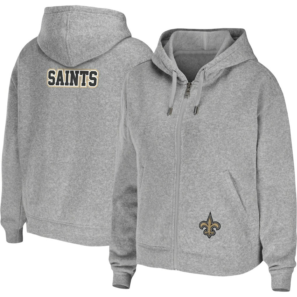 WEAR by Erin Andrews Women's Team Full-Zip Hoodie - New Orleans Saints